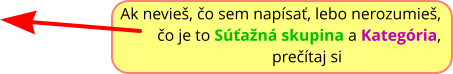 Ak nevieš, čo sem napísať, lebo nerozumieš,čo je to Súťažná skupina a Kategória,prečítaj sixxxxxxxxxxxx